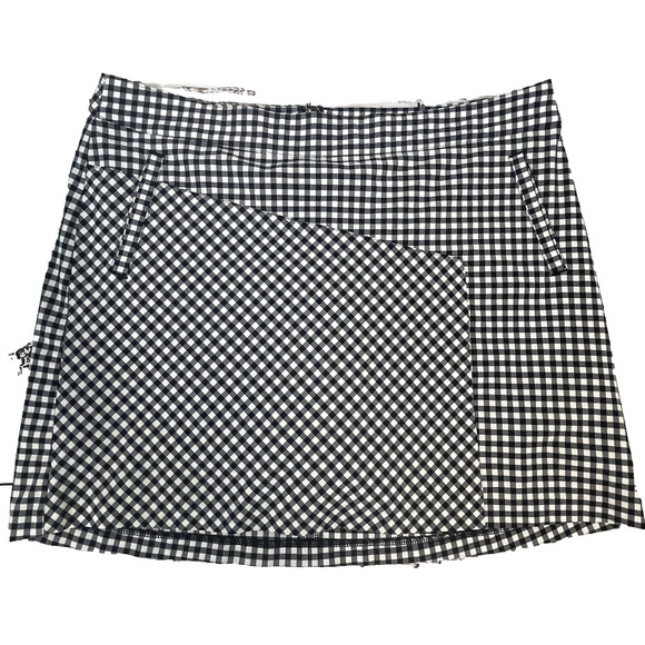 Lady Hagen Skirt Skort size 12 Bue White Gingham Stretch Modest Sports Outdoor - Picture 1 of 8